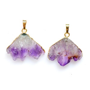 Nature triangle Amethyst Slice Charms Drusy Druzy Geode pendant ,Amethyst Druzy Pendant with Gold Electroplated Edges