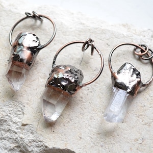 Nature Clear quartz Terminated Point Pendant ,clear crystal jewelry pendants