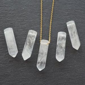 Nature pink rose quartz clear Crystal amethyst point pendant for necklace jewelry making