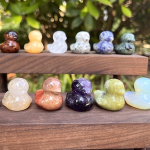 1.2 &quot; Crystal Duck Carvings, Crystal Animal, Gemstone Duck Sculpture , Cute Duck Figurine, Crystal Gift