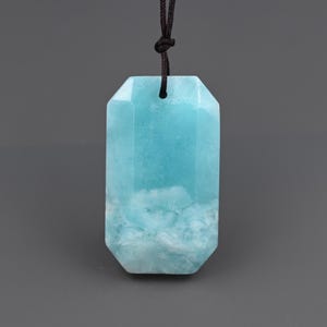 Nature blue hemimorphite pendant , hemimorphite charms for jewelry ,35*20*7 mm ,B03D039