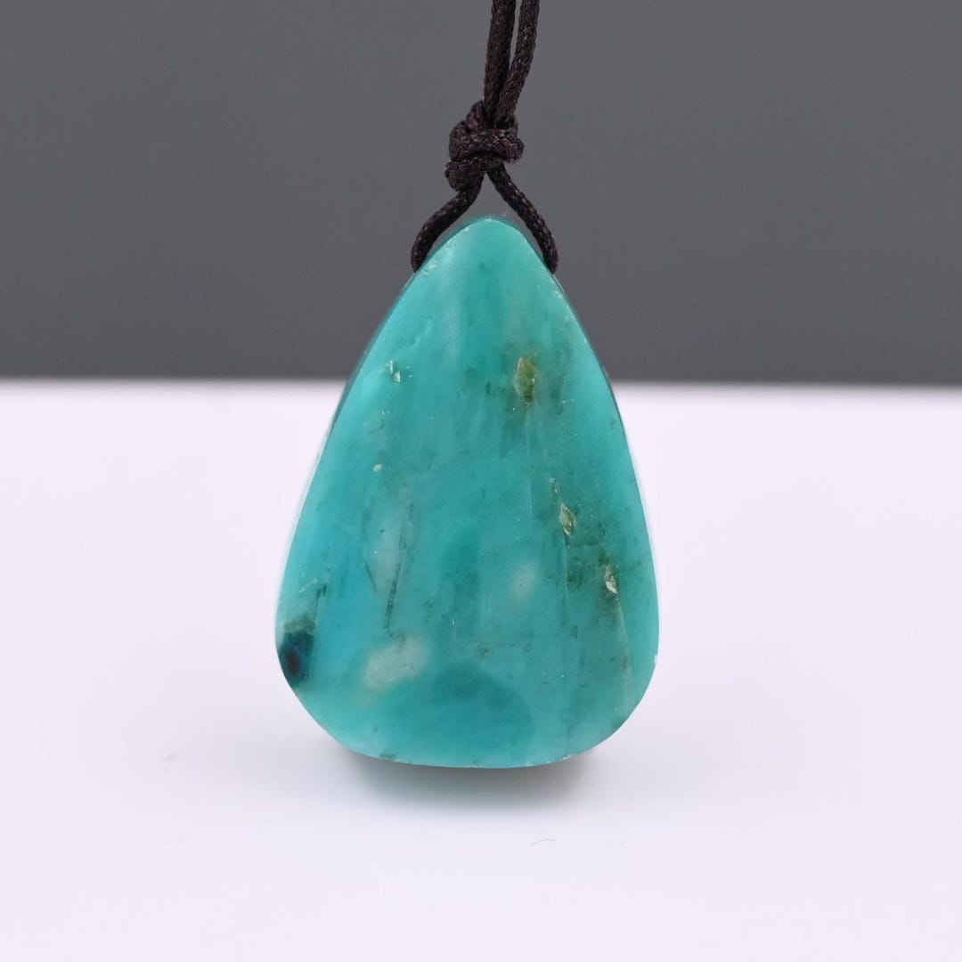 Nature Teardrop Peruvian Turquoise Pendant , Gemstone Green Turquoise ...
