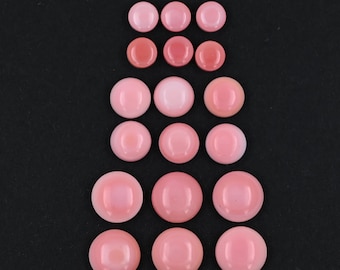 Pink Queen Conch Shell Cabochons, Mother of Pearl Jewelry Findings ,6/8/10 mm