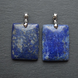 Nature rectangle shape lapis lazurite Pendant for women necklace earring