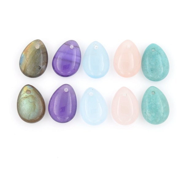 New tear drop labradorite / amaoznite / rose quartz / aquamarine / amethyst Pendant , water drop crystal jewelry pendants
