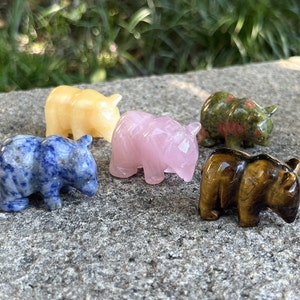 1.5 inch Carved crystal bear , gemstone carving bear Animal decoration , Gemstone bear Sculpture , Home Decor, healing crystal