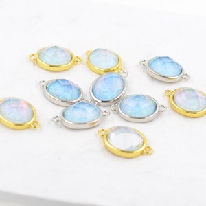 New oval shape opal connector pendant --oval jewelry findings