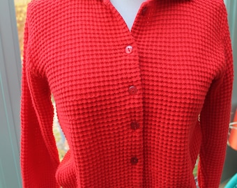 Vintage 1950's Red Cardigan