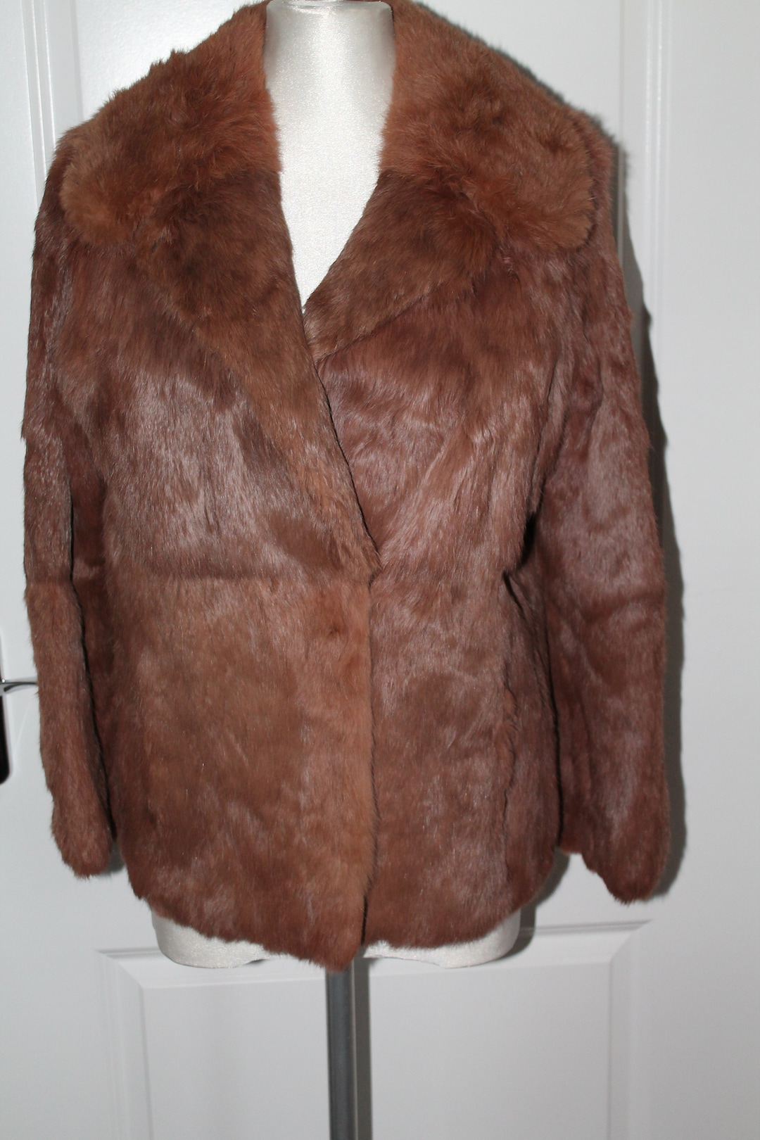 Vintage 1970s Coney Fur Jacket Tawny Brown small Size Etsy UK