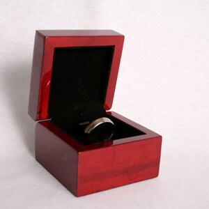 Ring Box For Wedding Ceremony Real Wood With Photo image 2