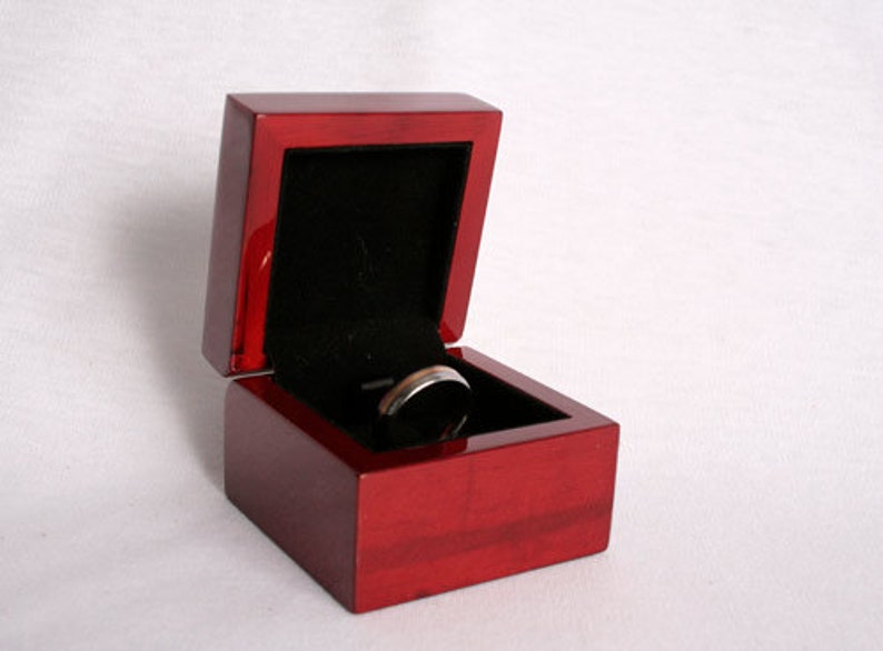 Ring Box For Wedding Ceremony Real Wood With Photo image 2