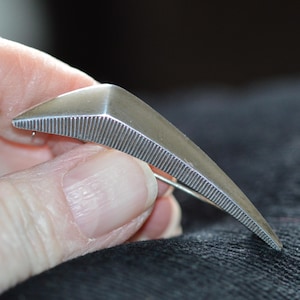 Vintage Danish Niels Erik From silver &#39;boomerang&#39; brooch, 1950s,  beautiful mid-century modern Scandinavian silver jewellery