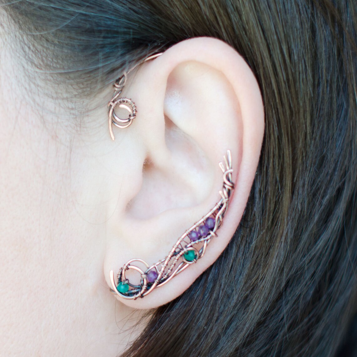 Ear cuff earring for nonpierced ears Statement ear cuffs no Etsy