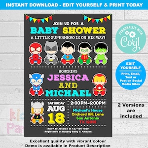 Marvel baby shower invitations hot sale