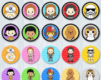 Star Wars Cupcake Toppers, Birthday Party Cupcake Toppers