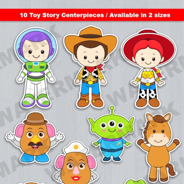 Toy Story centerpieces, Toy Story printable centerpieces, Toy Story party supplies, Toy Story birthday