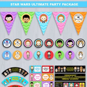 Star Wars Party Set - INSTANT DOWNLOAD - Birthday Party Printable Decorations