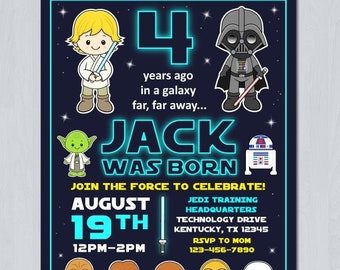 Star Wars Invitation Etsy
