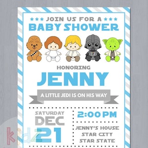 Star Wars Baby Shower Invitation, Star Wars Baby Shower, Star War baby, Starwars Baby shower