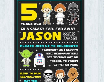 Invitación de Star Wars, Invitación de cumpleaños de Star Wars