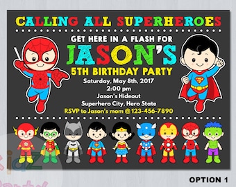 superhero invitation etsy