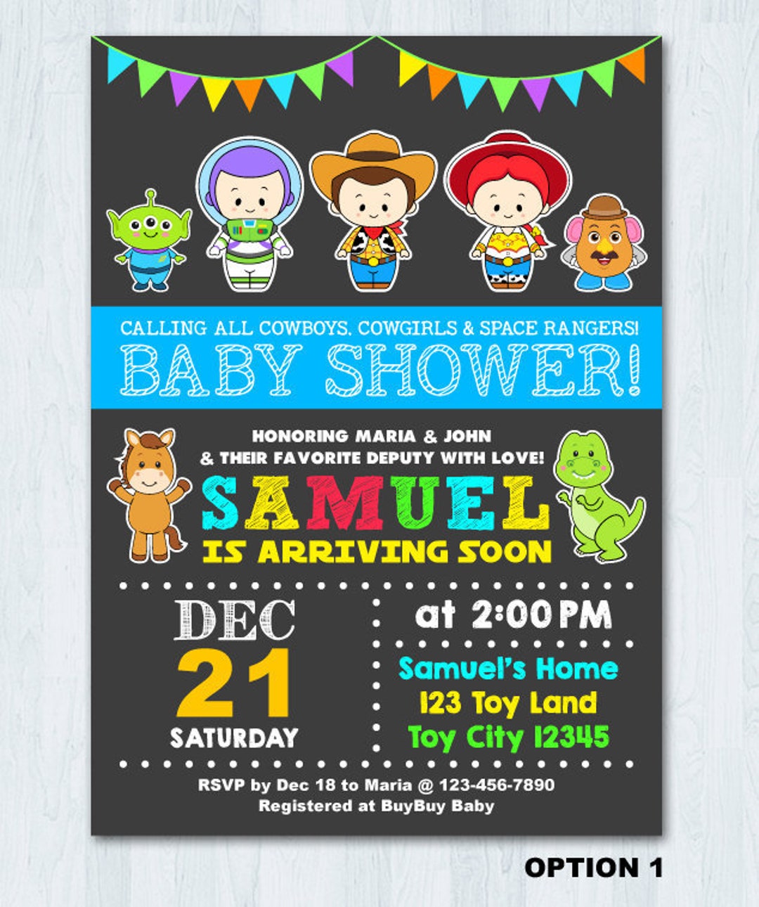 Invitation anniversaire personnalisable - Toy Story - CililaCreation