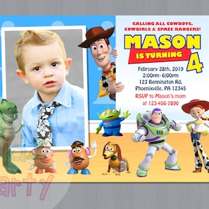 Toy Story Photo Invitation, Toy Story Birthday Invitation, Toy Story Party, Toy Story Birthday, Digital File