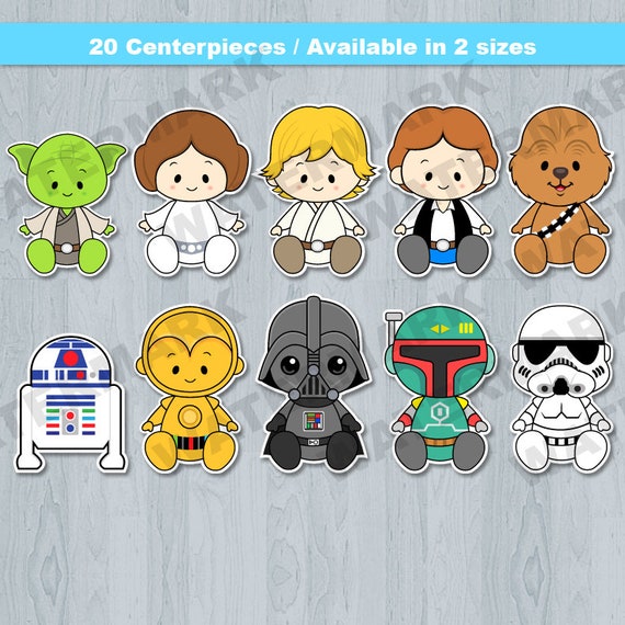 Star Wars Baby Star Wars Cake Topper Centerpiece Nursery Etsy