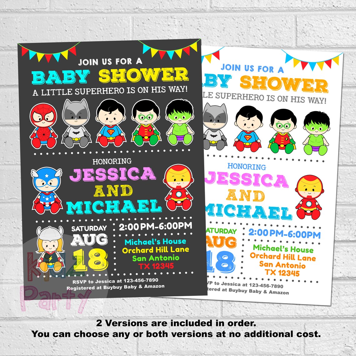 Superhero Baby Shower Invitation Super Hero Baby Shower Etsy
