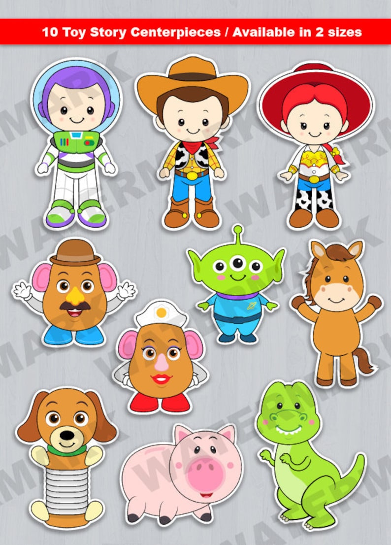 Toy Story centerpieces, Toy Story printable centerpieces, Toy Story party supplies, Toy Story birthday image 1