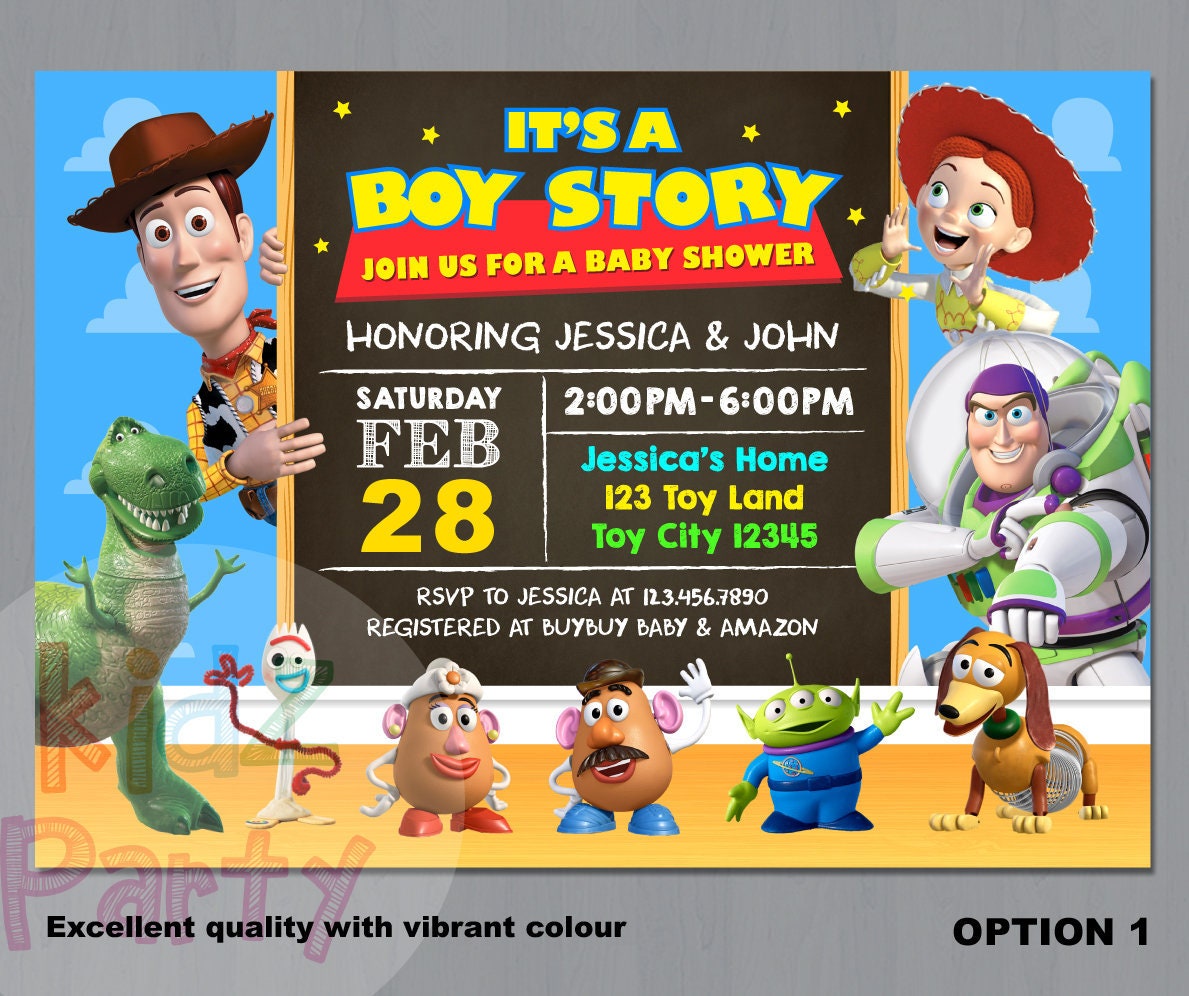 Toy Story baby shower Invitation its a boy story Baby shower | Etsy
