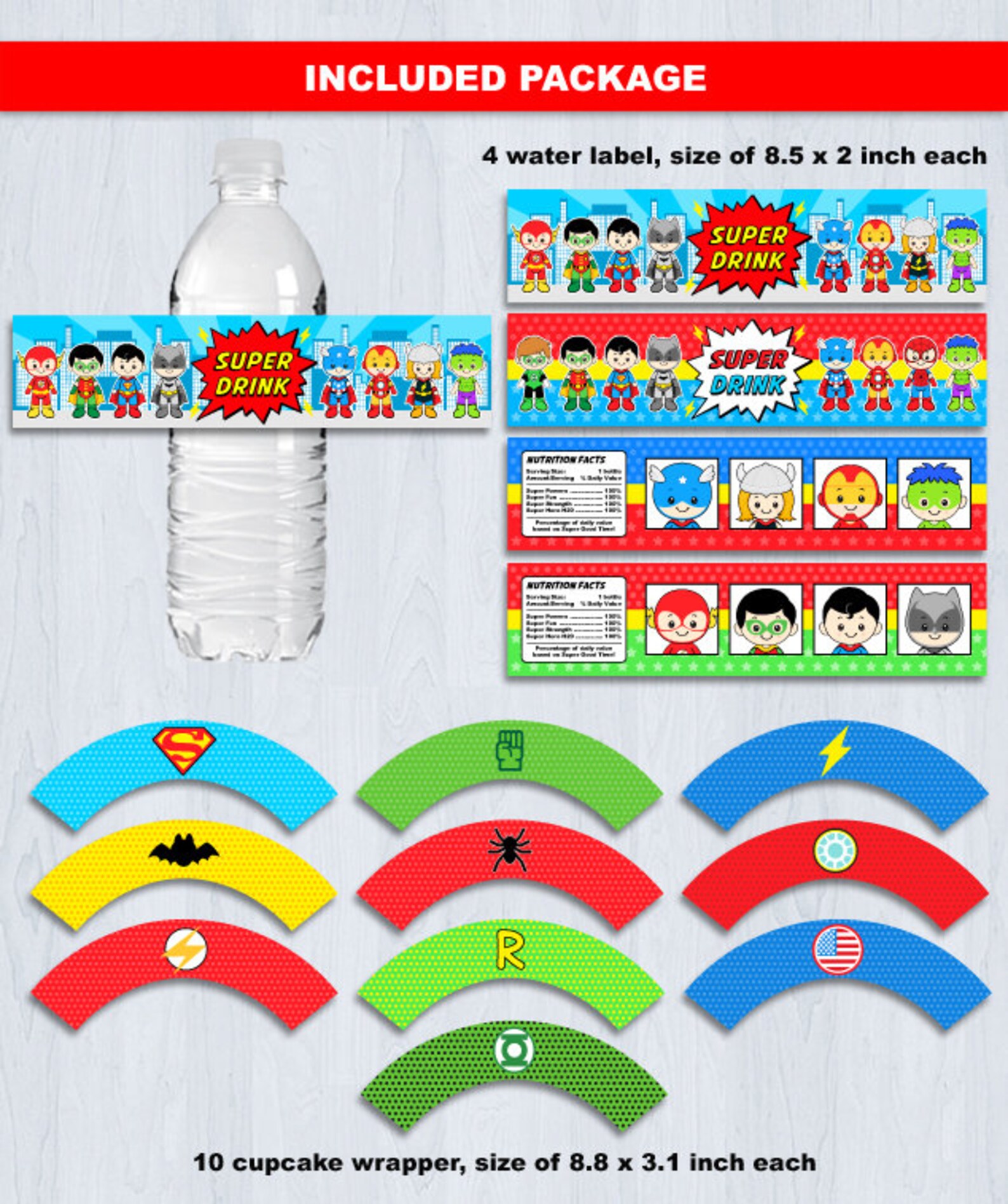 Superhero Party Superhero Party Decorations Superhero Party Etsy