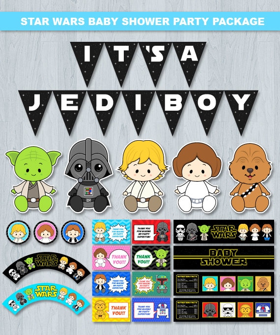 Star Wars Baby Shower Invitation Star Wars Baby Shower Star Etsy