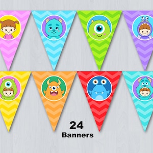 Monster Bunting, Monster birthday bunting, Monster Inc Bunting