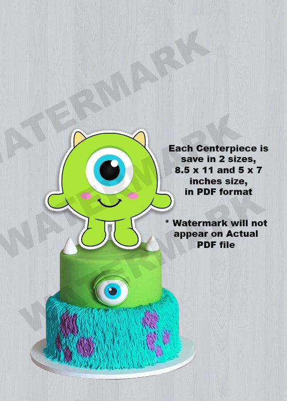 Monsters Inc Cake Topper Monsters Inc Baby Shower Monsters Etsy