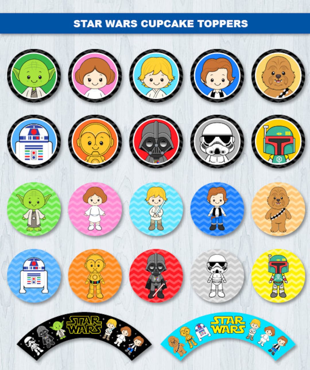 Star Wars Cupcake Toppers Star Wars Cupcake Picks Star Wars