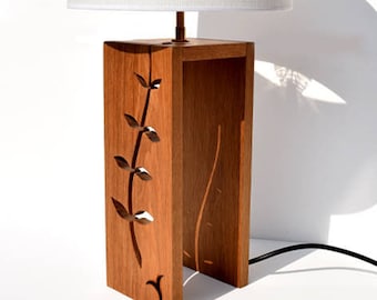 Handcrafted Oak Leaf Wrap Lamp - Ideal table lamp that will add a wow factor to any room