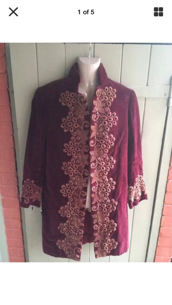 Unisex vintage velvet jacket