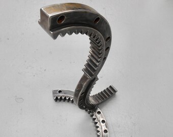 Steampunk Metal Sculpture, Industrial Gear Sculpture, Racing Fan Gift, Up cycled Metal Art, Steampunk Christmas, Gift for Dad, Steampunk