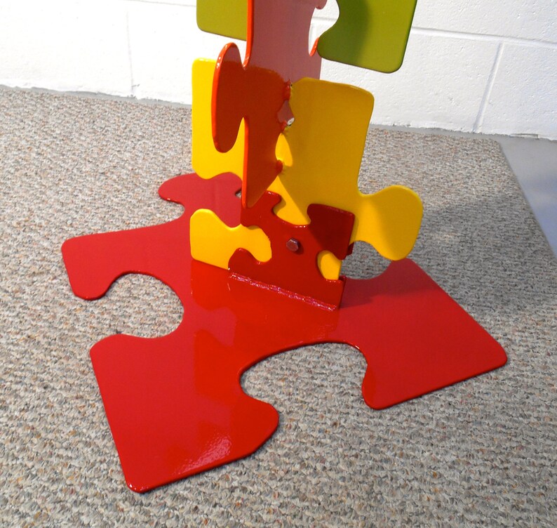 Metal Puzzle Sculpture Free Standing Large Metal Sculpture Etsy