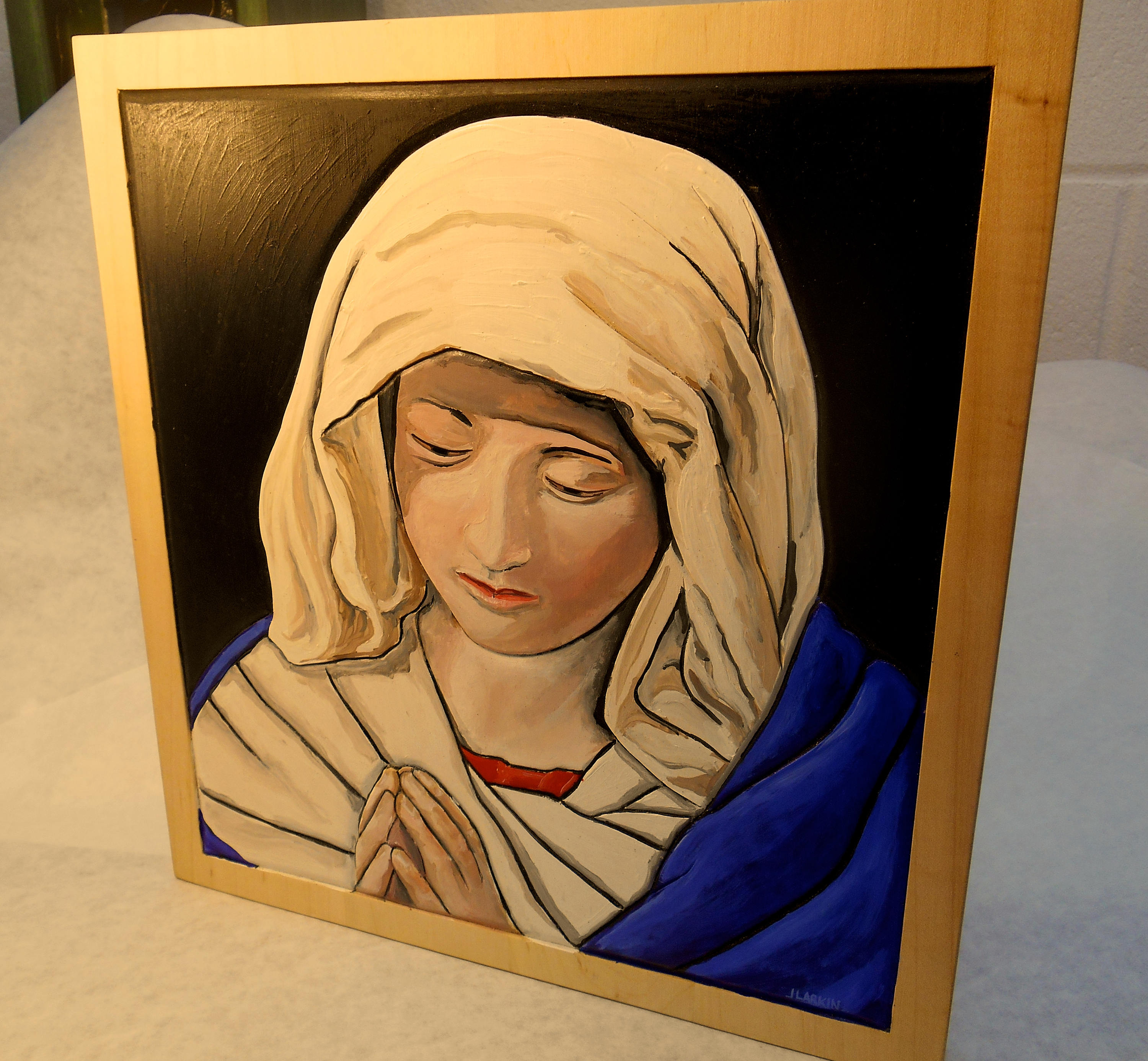 Oil Painting Our Lady, Praying Madonna, Painting Mary