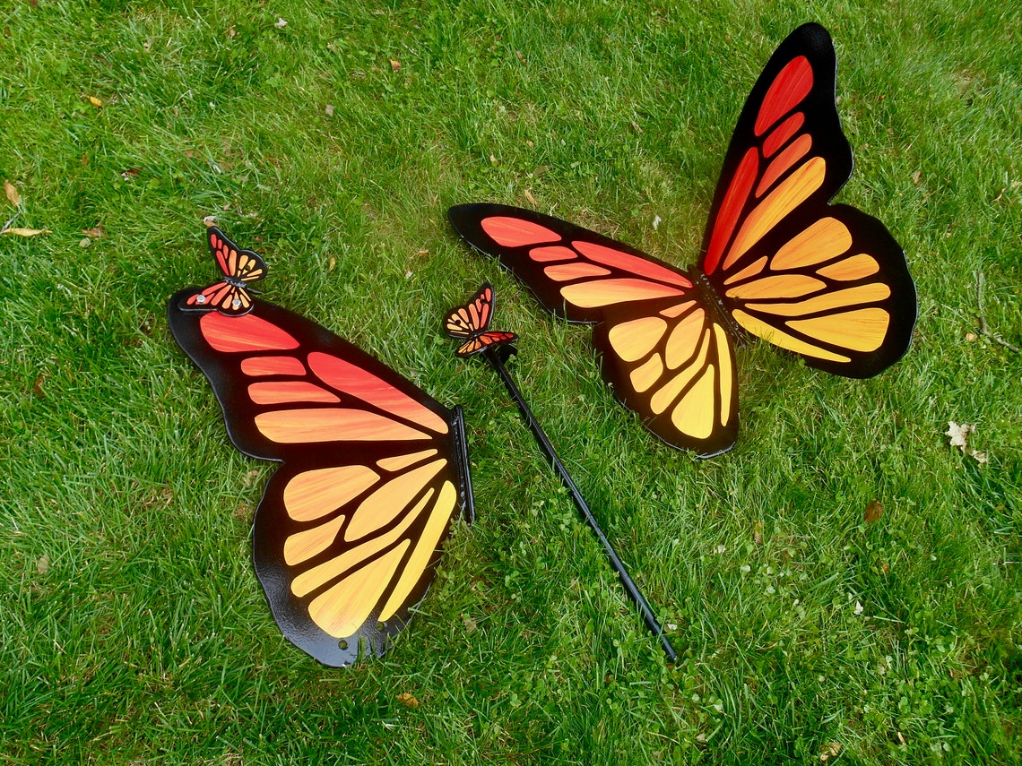 Giant Butterfly Garden Art Butterfly Metal Sculpture Etsy