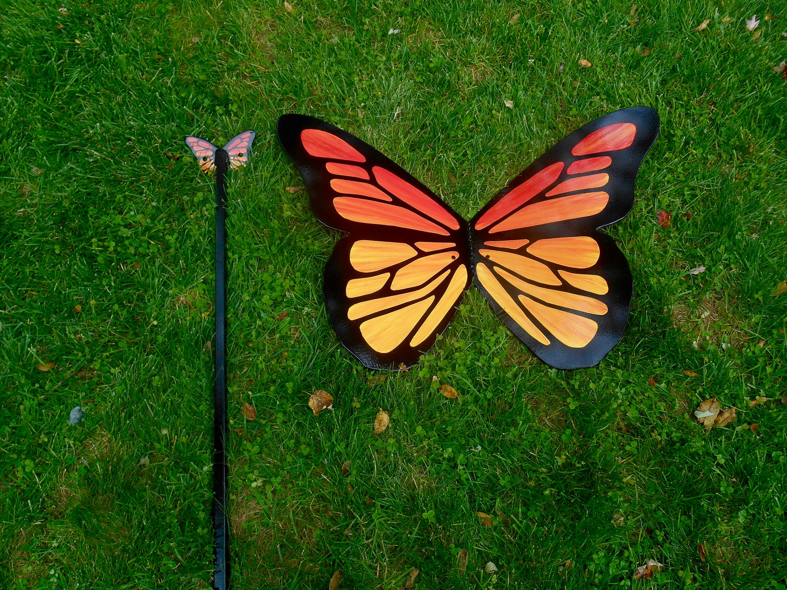 Butterfly Garden Sculpture Butterfly Metal Sculpture Large Etsy