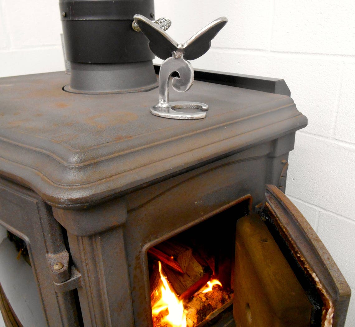Butterfly Home Decor, Wood Stove Ornament, Metal Stove Decoration