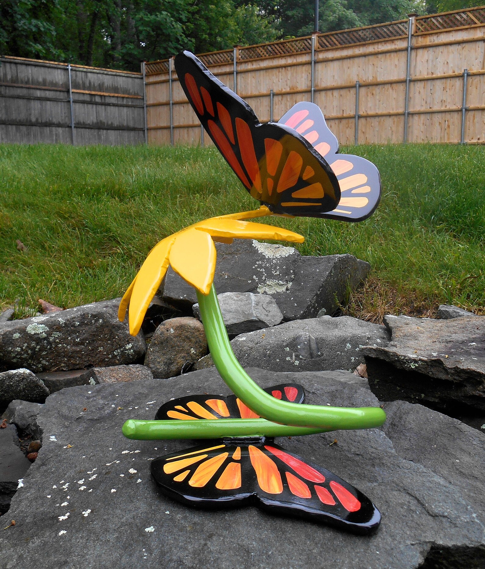 Butterfly Metal Art Desktop Metal Sculpture Butterfly Art Etsy