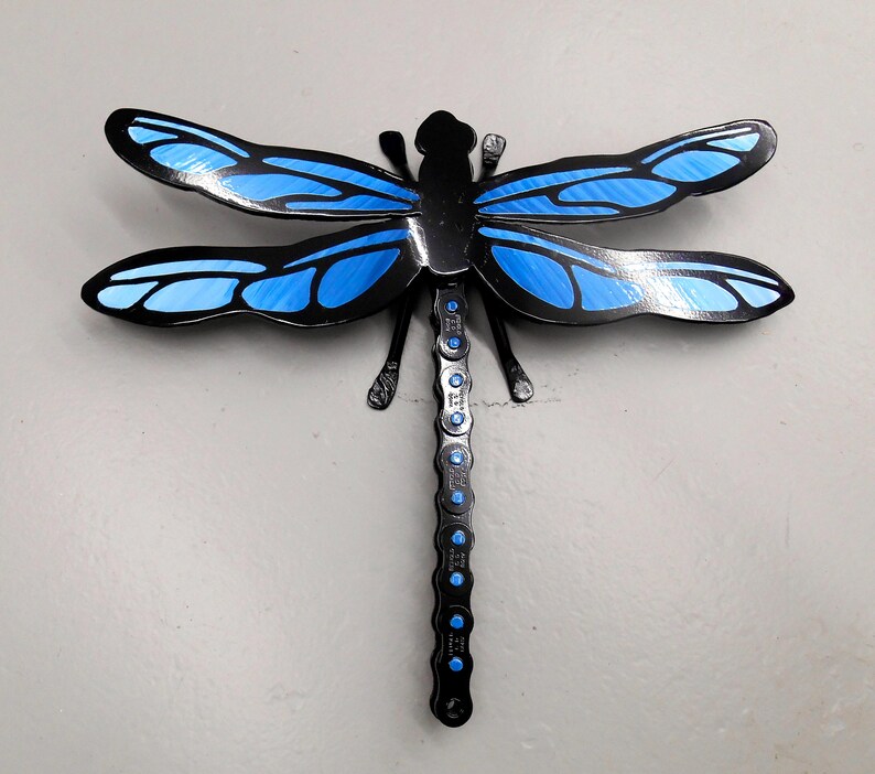 Dragonfly Sculpture Metal Dragonfly Steampunk Metal Art Etsy
