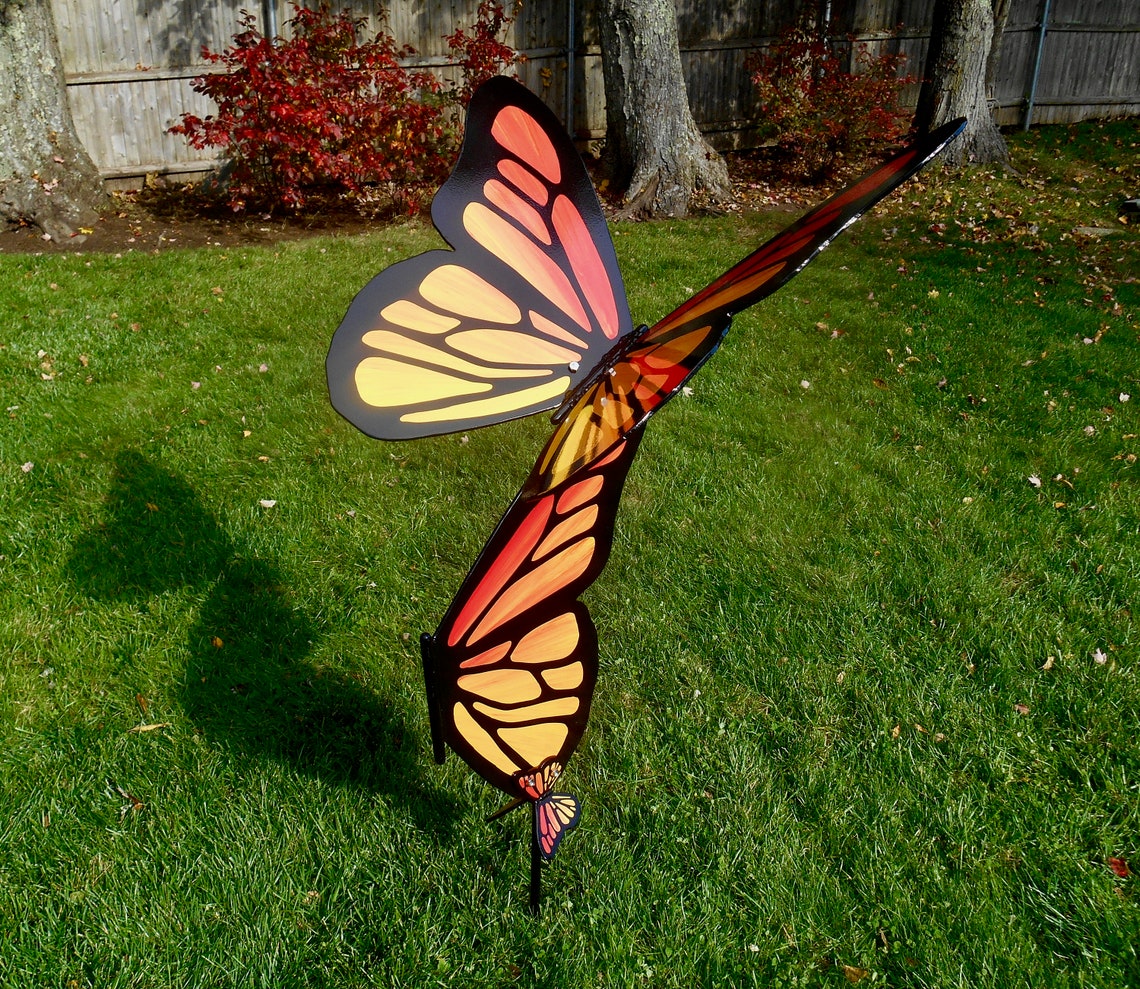 Giant Butterfly Garden Art Butterfly Metal Sculpture Etsy
