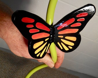 Butterfly Garden Stake, Butterfly Garden, Garden Sculpture, Monarch Butterfly Lawn Decor, Gift for Mom, Mothers Day Gift, Metal Garden Stake