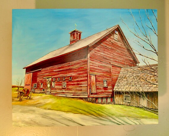 Oil Paintings Of Barns Old Barn Oil Painting Art By Brko Old Barn