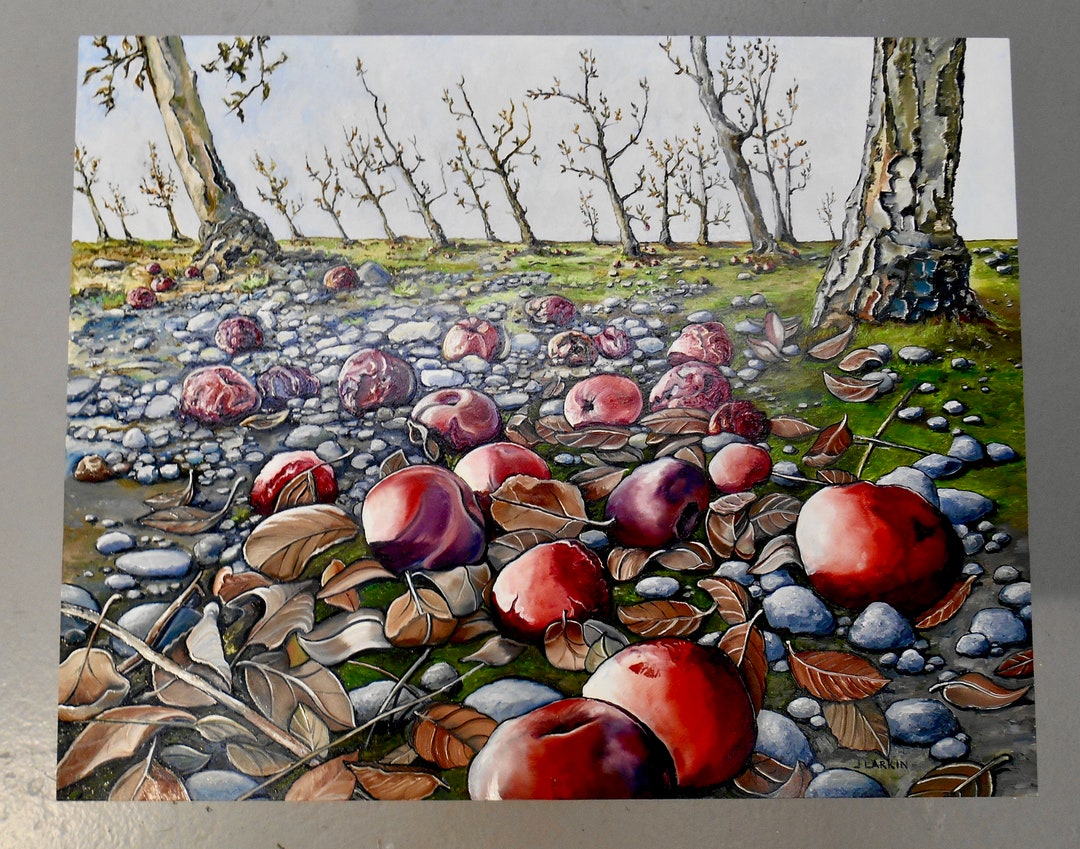 Ölgemälde/ Apfelgarten/ Herbst Ölgemälde/ New England Ölgemälde/ Apfel